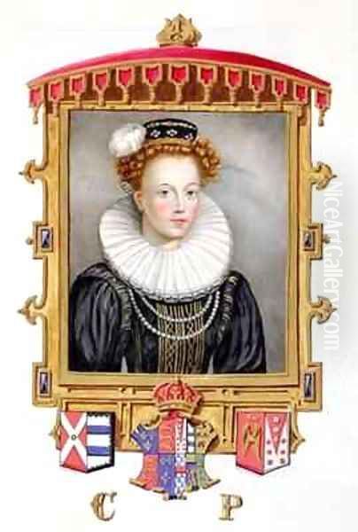 Portrait of Catherine Parr Sixth Wife of Henry VIII as a Young Widow from Memoirs of the Court of Queen Elizabeth - view 1