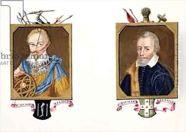 Double portrait of Sir Humphrey Gilbert and Sir Richard Grenville from Memoirs of the Court of Queen Elizabeth - view 1