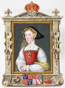 Portrait of Jane Seymour 3rd Queen of Henry VIII from Memoirs of the Court of Queen Elizabeth by Sarah Countess of Essex