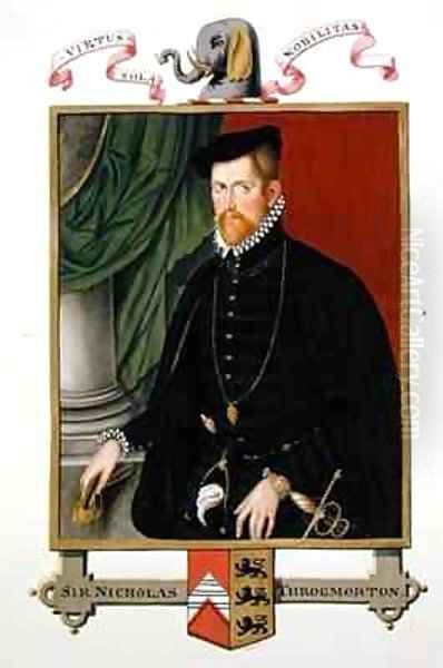 Portrait of Sir Nicholas Throckmorton from Memoirs of the Court of Queen Elizabeth - view 1