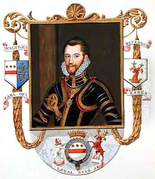 Portrait of Walter Devereux 1st Earl of Essex from Memoirs of the court of Queen Elizabeth - view 1