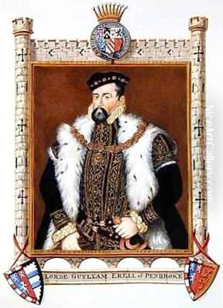 Portrait of William Herbert 1st Earl of Pembroke from Memoirs of the Court of Queen Elizabeth - view 1