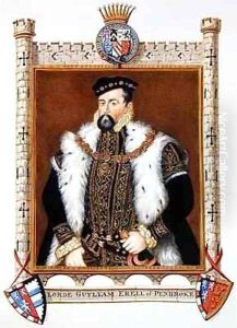 Portrait of William Herbert 1st Earl of Pembroke from Memoirs of the Court of Queen Elizabeth by Sarah Countess of Essex