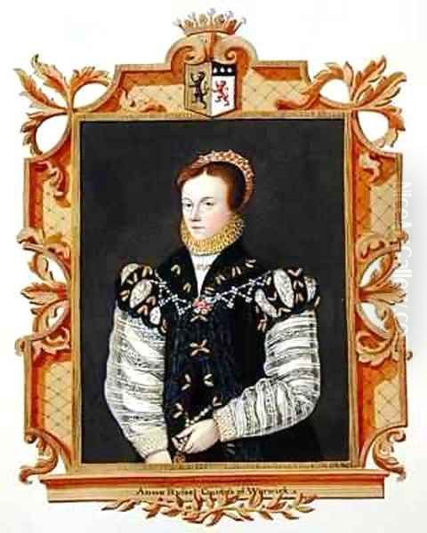 Portrait of Anne Russell Countess of Warwick from Memoirs of the Court of Queen Elizabeth - view 1