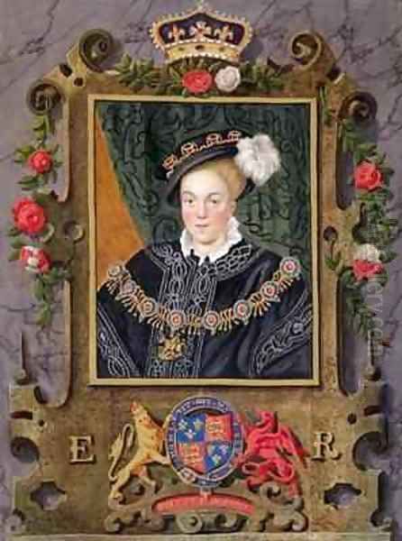 Portrait of Edward VI King of England aged about 14 from Memoirs of the Court of Queen Elizabeth - view 1