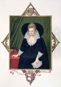 Portrait of Frances Walsingham Countess of Essex from Memoirs of the Court of Queen Elizabeth