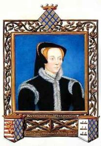 Portrait of Katherine Baroness Willoughby dEresby from Memoirs of the Court of Queen Elizabeth