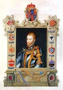 Portrait of Philip II King of Spain 1527-98 from Memoirs of the Court of Queen Elizabeth
