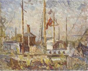 A Sunlit Garden; Harbour Scene A Sunlit Garden; Harbour Scene