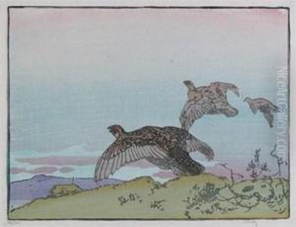 Partridges In Flight - view 1