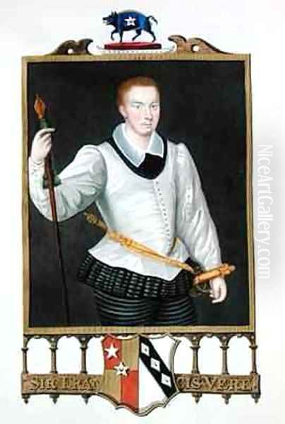 Portrait of Sir Francis Vere 1560-1609 from Memoirs of the Court of Queen Elizabeth - view 1