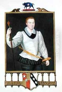 Portrait of Sir Francis Vere 1560-1609 from Memoirs of the Court of Queen Elizabeth by Sarah Countess of Essex