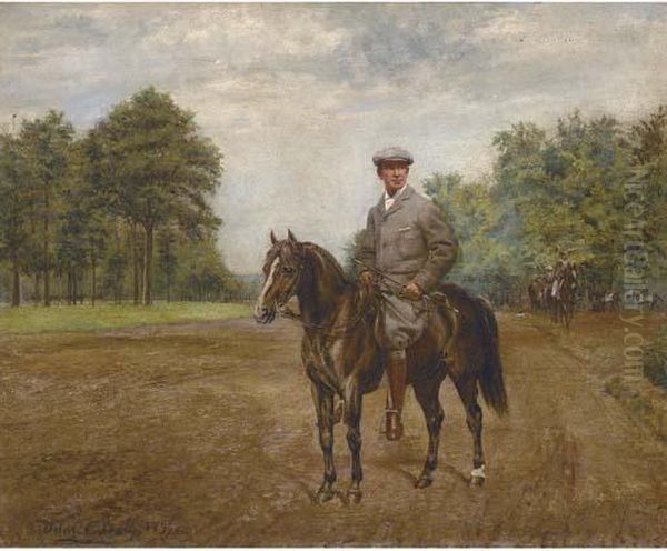 A Trainer On His Pony - view 1