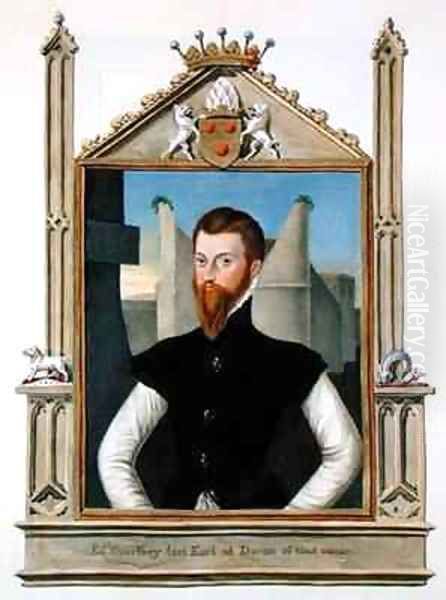 Portrait of Edward Courtenay Last Earl of Devonshire from Memoirs of the Court of Queen Elizabeth - view 1