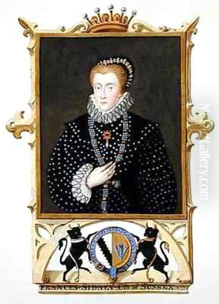 Portrait of Frances Sidney Countess of Sussex from Memoirs of the Court of Queen Elizabeth - view 1
