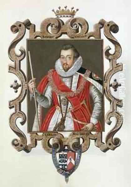 Portrait of Robert Cecil 1st Earl of Salisbury from Memoirs of the Court of Queen Elizabeth - view 1