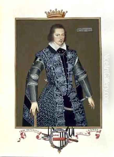 Portrait of Robert Devereux 2nd Earl of Essex from Memoirs of the Court of Queen Elizabeth - view 1