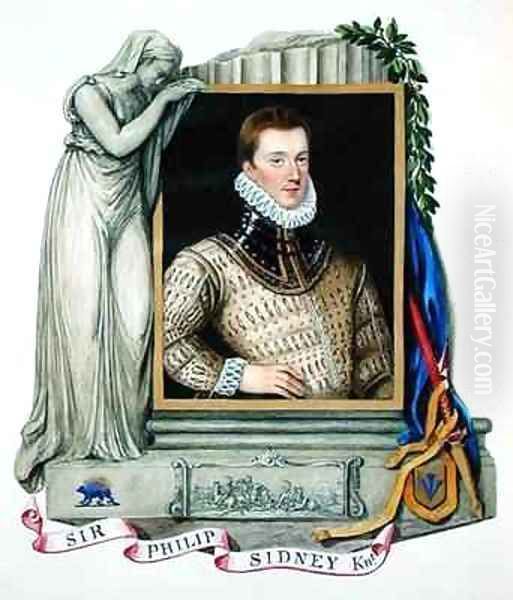 Portrait of Sir Philip Sidney from Memoirs of the Court of Queen Elizabeth - view 1