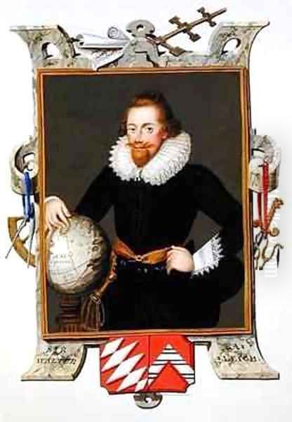 Portrait of Sir Walter Raleigh from Memoirs of the Court of Queen Elizabeth - view 1