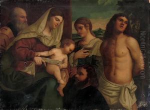 The Holy Family With Saint Catherine by Sebastiano Del Piombo