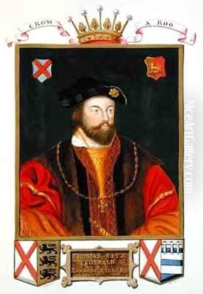 Portrait of Thomas Fitzgerald Lord Offaly 10th Earl of Kildare from Memoirs of the Court of Queen Elizabeth - view 1