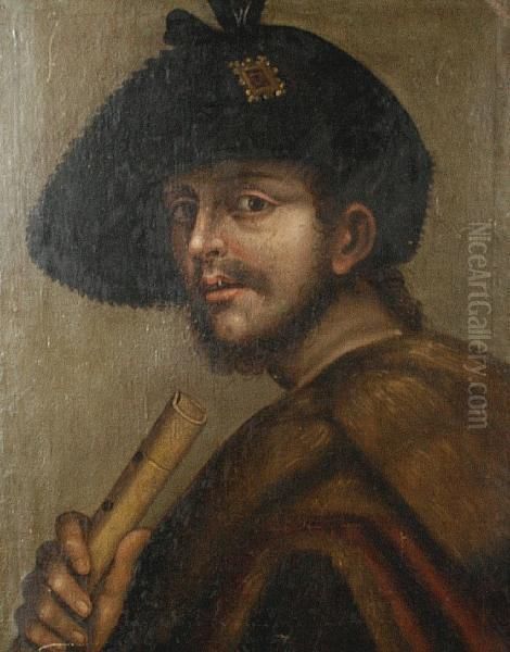 A Young Shepherd With A Flute - view 1