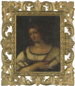 Portrait Of A Lady, Half-length, In A White Dress With A Fur Cape by Sebastiano Del Piombo