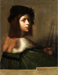 Portrait Of A Youth Behind A Parapet by Sebastiano Del Piombo