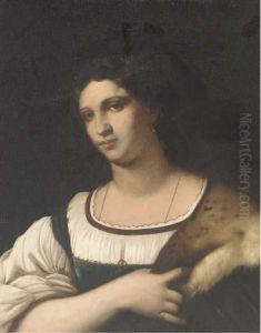 Portrait Of A Lady, Bust-length, With A Fur Cape by Sebastiano Del Piombo