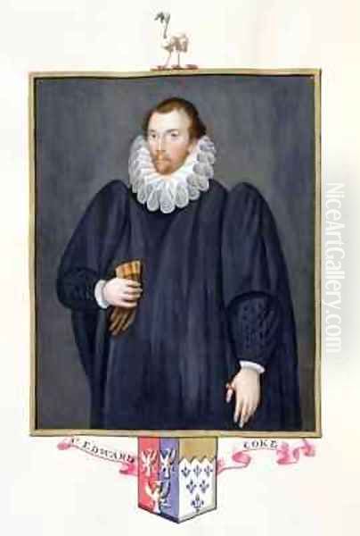 Portrait of Edward Coke from Memoirs of the Court of Queen Elizabeth - view 1