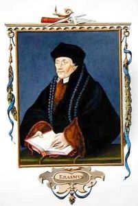 Portrait of Erasmus from Memoirs of the Court of Queen Elizabeth