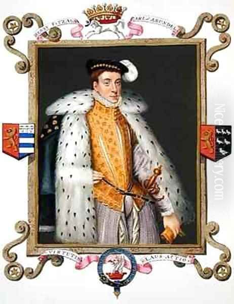 Portrait of Henry Fitzalan 12th Earl of Arundel from Memoirs of the Court of Queen Elizabeth - view 1