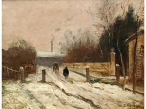 Vers L'usine, Le Chemin Enneige by Paul Sebilleau