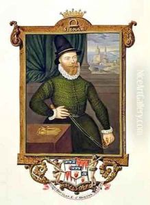 Portrait of James Douglas 4th Earl of Morton from Memoirs of the court of Queen Elizabeth by Sarah Countess of Essex