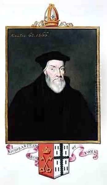 Portrait of Nicholas Heath Archbishop of York from Memoirs of the Court of Queen Elizabeth - view 1