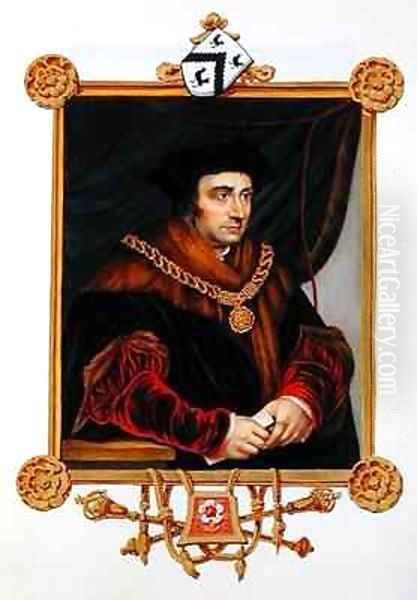 Portrait of Sir Thomas More 1478-1535 from Memoirs of the Court of Queen Elizabeth - view 1