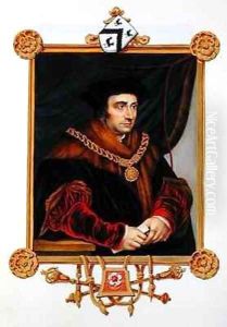 Portrait of Sir Thomas More 1478-1535 from Memoirs of the Court of Queen Elizabeth by Sarah Countess of Essex
