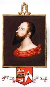 Portrait of Sir Thomas Wyatt the Elder from Memoirs of the Court of Queen Elizabeth