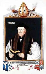 Portrait of Thomas Cranmer 1489-1556 Archbishop of Canterbury from Memoirs of the Court of Queen Elizabeth