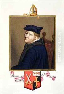 Portrait of Edmund Bonner Bishop of London from Memoirs of the Court of Queen Elizabeth