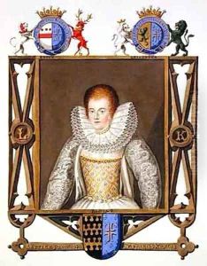 Portrait of Lettice Knollys Daughter of Sir Francis Knollys from Memoirs of the Court of Queen Elizabeth