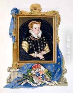 Portrait of Mary Queen of Scots from Memoirs of the Court of Queen Elizabeth 2 by Sarah Countess of Essex
