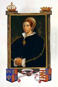 Portrait of Mary Tudor from Memoirs of the Court of Queen Elizabet by Sarah Countess of Essex