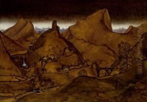 Landschaft by Franz Sedlacek