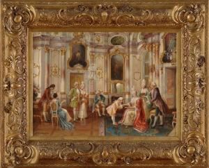 Maria Theresia Empfangt Den Jungen Mozart.