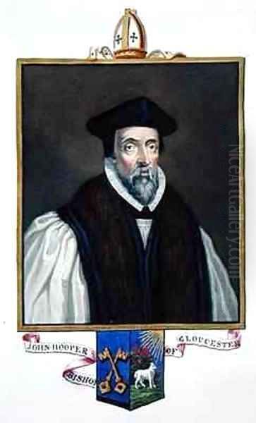 Portrait of John Hooper Bishop of Gloucester from Memoirs of the Court of Queen Elizabeth - view 1