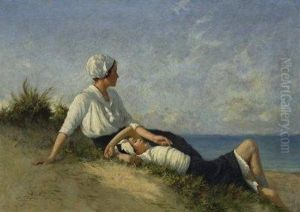 In The Dunes. Signed Bottom Right: H. Seeger by Hermann Seeger