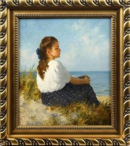 Charakteristisches,
Impressionistisches Strandbild Seegers, In Dessen Oeuvre Harmonisch
Komponierte Darstellungen Traumverloren Sinnierender Madchen An Der
Sommerlichen, Sonnigen Kuste Einen Schwerpunkt Bilden. Ol/lwd.; 51 Cm X
44 Cm. R. by Hermann Seeger