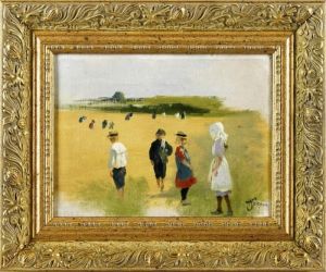 Kinder Am Strand by Hermann Seeger