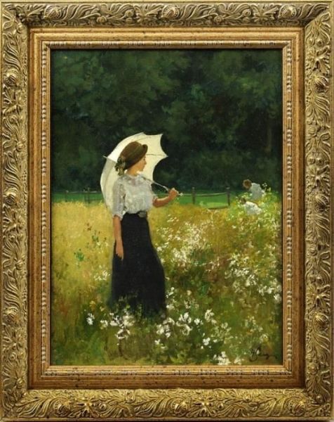Madchen Auf Einer Blumenwiese - view 1